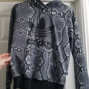 Adidas snakeskin hoodie sweatshirt small